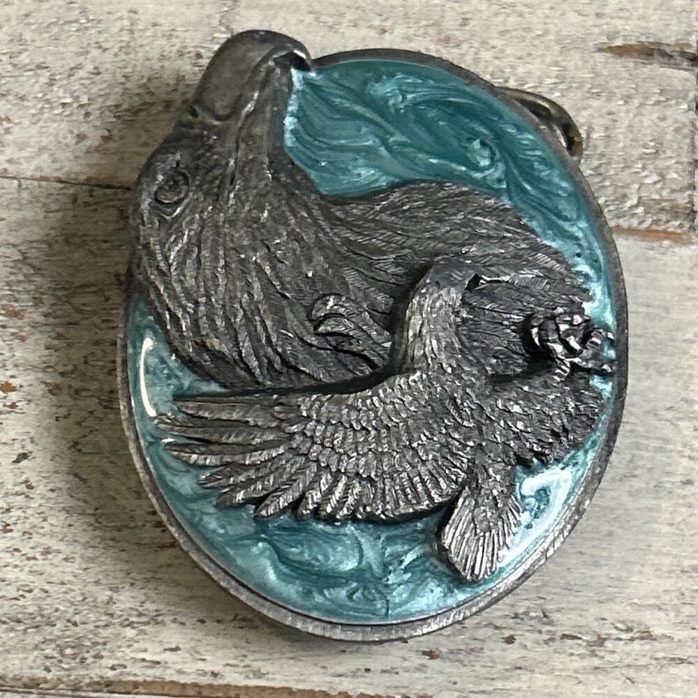 1990 Siskiyou American Bald Eagle Belt Buckle Vintage Y2K American Patriotic - Picture 4 of 8